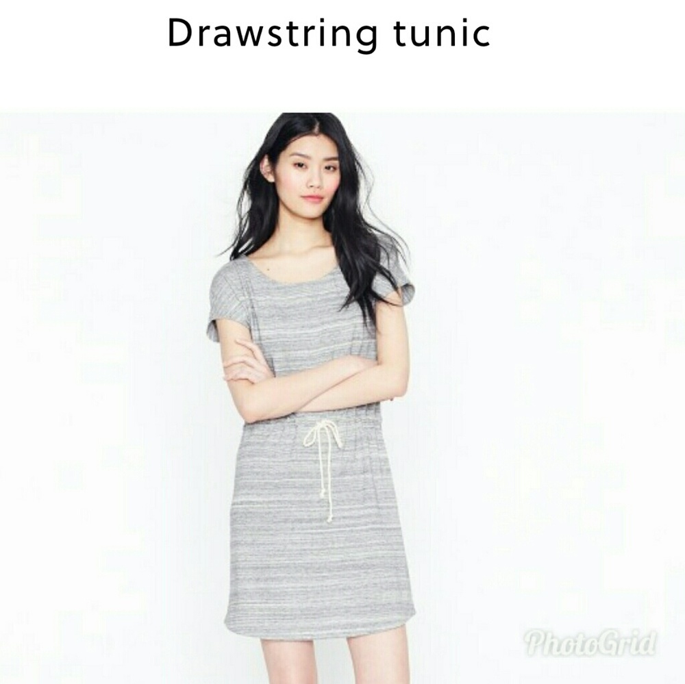 J. Crew Gray and White Dress Size XL